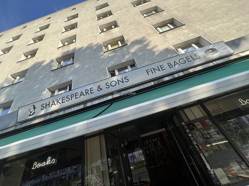 store front  at Fine Bagels @ Shakespeare and Sons in Berlin