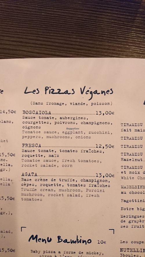 Vegan options at Joia By Pizzeria Des Moulins in Chamonix-mont-blanc