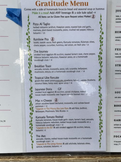 Main courses   at Journey Cafe in Kailua Kona