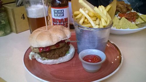 vegan turkey burger at VBites in Brighton