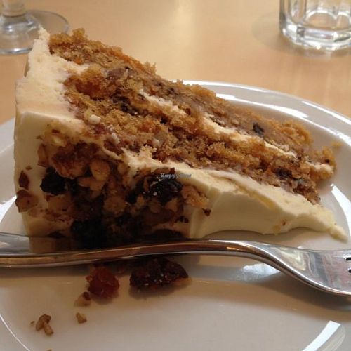 best carrot orange cake EVER at VBites in Brighton