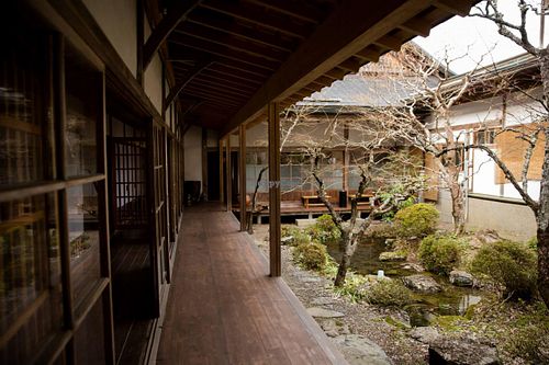 Interior garden in Ekoin at Koyasan Temples in Koya