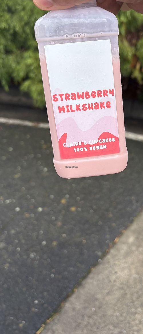 Strawberry milkshakee  at Claire's Cupcakes in Charlestown
