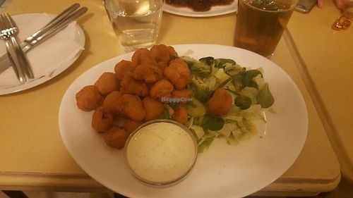 vegan fried mushrooms  at Landia in Vienna