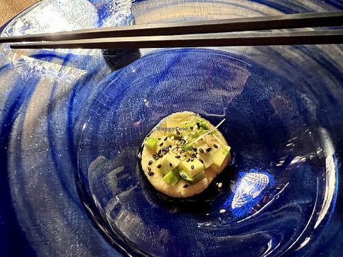 Chickpea cream with avocado 🥑  at Fvsion in Cortina D Ampezzo