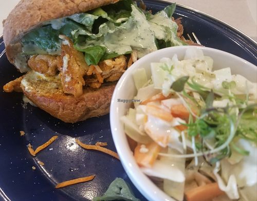 Buffalo PO boy with coleslaw at The Dish in Baton Rouge