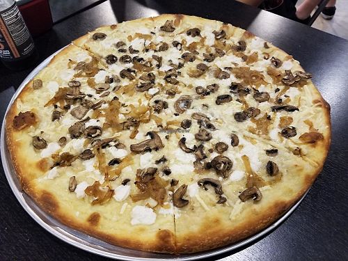 Mushroom pizza at Jane's Pizzeria in Fountain Valley