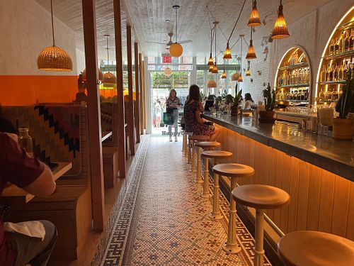 Big bar  at Jajaja Mexicana - West Village in New York City