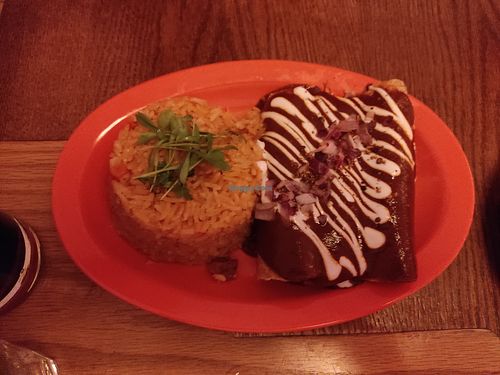 Enchiladas mole at Jajaja Mexicana - West Village in New York City