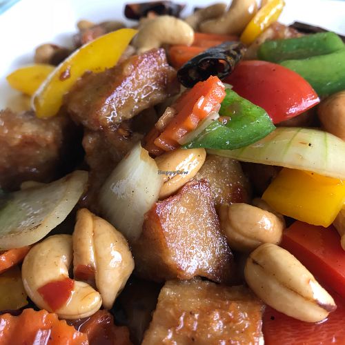 Mockmeat Chicken with Cashew Nuts at Loving Hut - Bang Kholaem in Bangkok