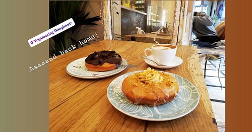 Kikos buttercream & chocolate cookie donuts  at VegAmazing Doughnuts in Madrid