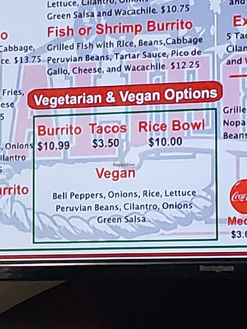 Beans are free of lard at California Tacos in Solvang