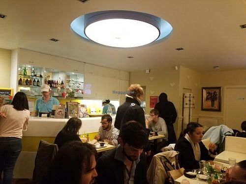 Inside at Loving Hut in Paris