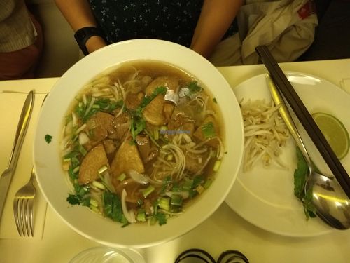 Vegan phō at Loving Hut in Paris