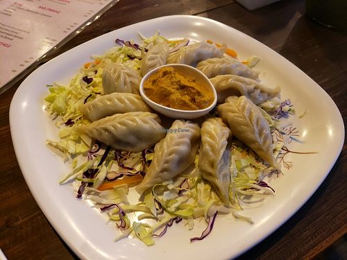 vegan momo at Little Windows in Pokhara