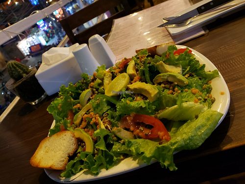 tasty salad at Little Windows in Pokhara