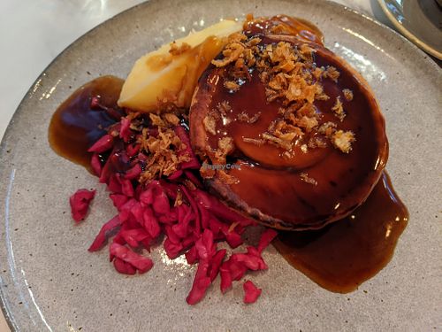 Mushroom bourguignon pie meal at Vertigo - Jack Rosenthal in Manchester