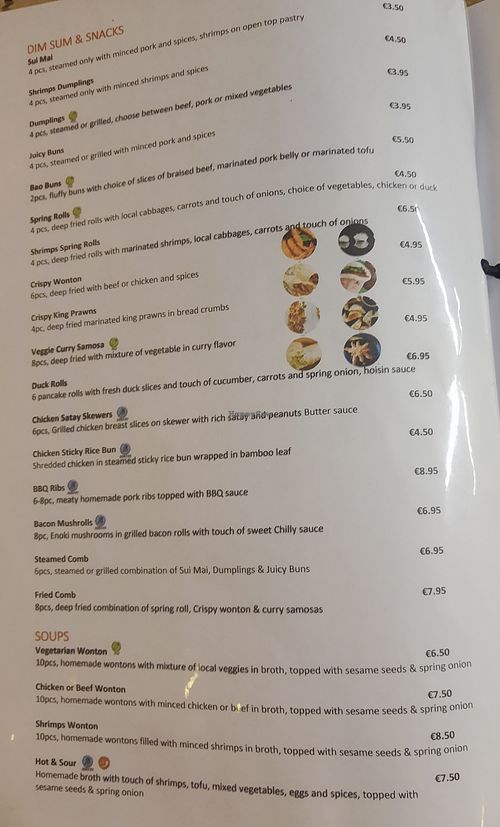 Menu 3 at Sesame in Valletta