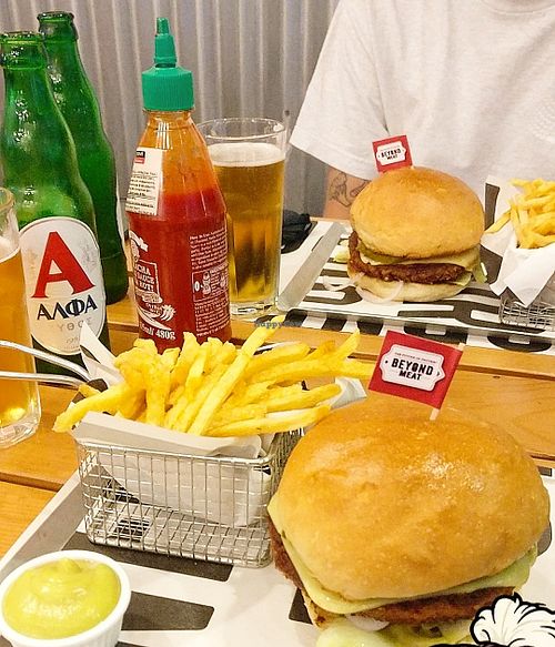 The Beyond Burger at Jovi's Kitchen in Skiathos