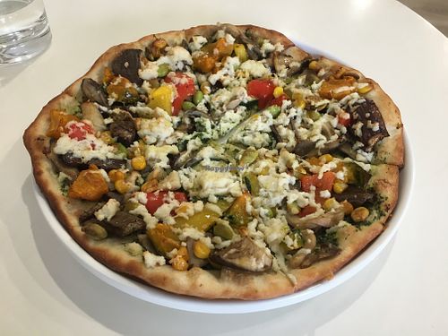 Pesto mushroom pizza at Stroll In Vegan Kitchen 漫步維根 - MànBù Wéi Gēn in Tainan
