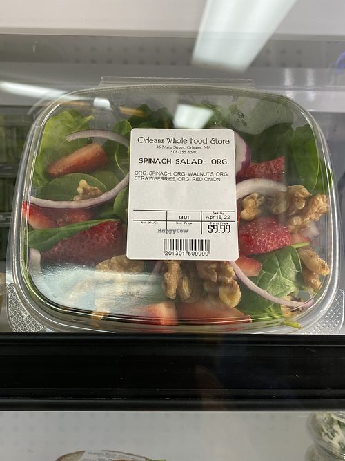 Spinach salad  at Orleans Whole Foods Store in Orleans