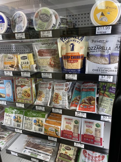 Vegan cheeze  at Orleans Whole Foods Store in Orleans