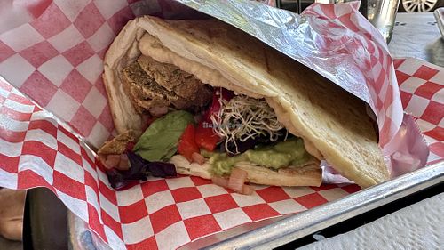Falafel wrap  at Cosmic Veggies in Anacortes