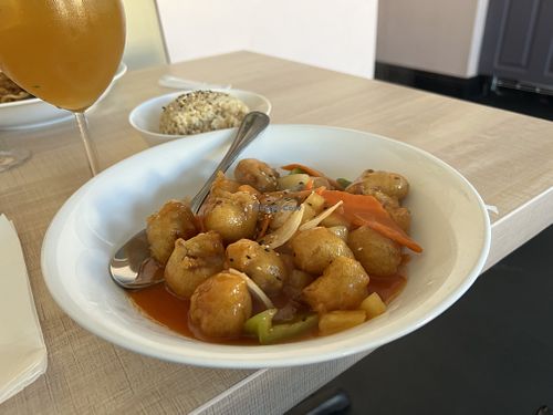Orange chicken   at Eden in Dana Point