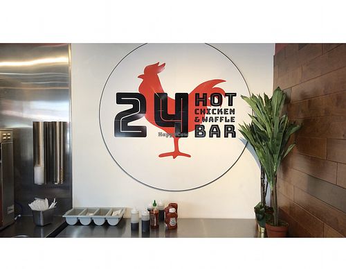 Inside at 24 Hot Chicken & Waffle Bar in Studio City