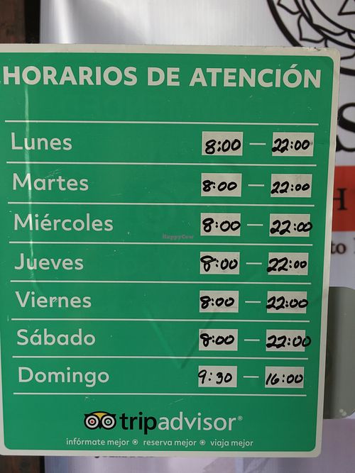 Opening hours at La Casa del Pan in San Cristobal De Las Casas