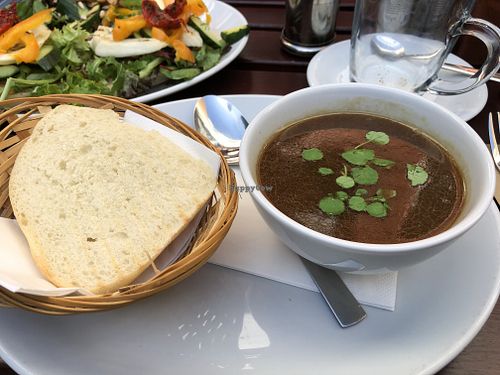 Vegan Onion soup at Caffè Corretto in Oss