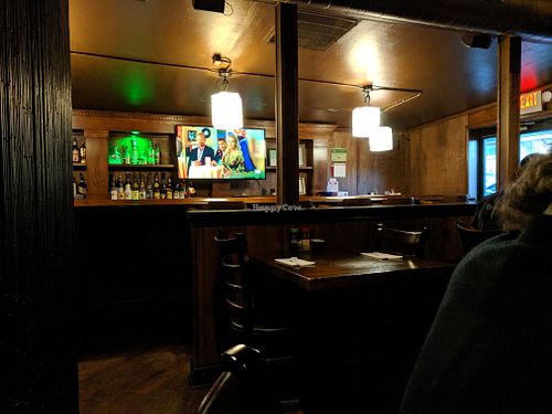 Interior of bar (TV was on, no sound)  at Little Tokyo in Galena