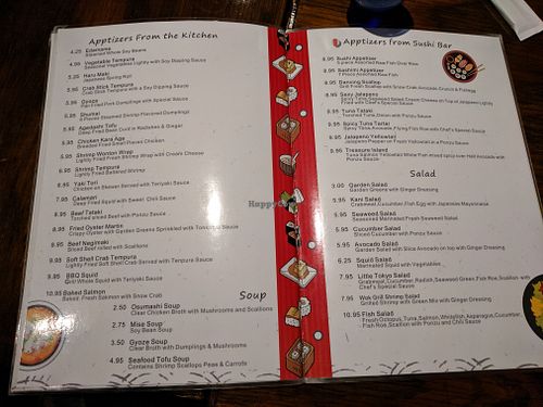Menu pages at Little Tokyo in Galena