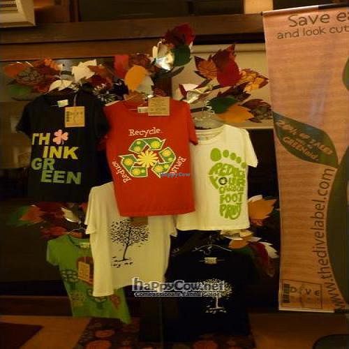 Organic cotton t-shirts with environmental messages would make good gifts for our treehugging friends. at Chayo Cafe in Petaling Jaya