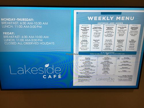 Lakeside Cafe Menu Board at Lakeside Cafe in Orlando
