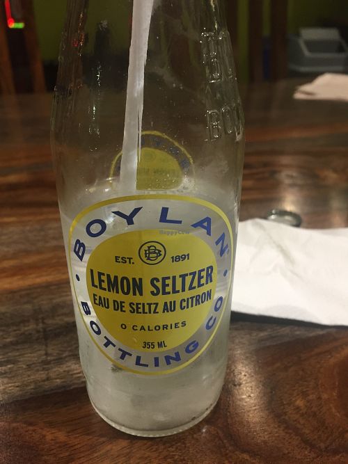 Lemon soda at One Love Vegetarian in Toronto