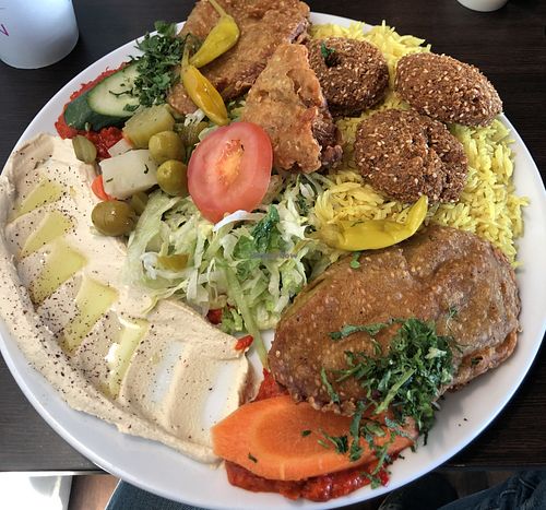 Vegetarian mix plate. Remember to order it ”vegan”. at Midan in Stockholm
