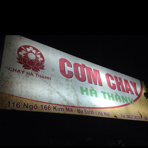 So you can actually SEE the address at Hà Thành in Hanoi