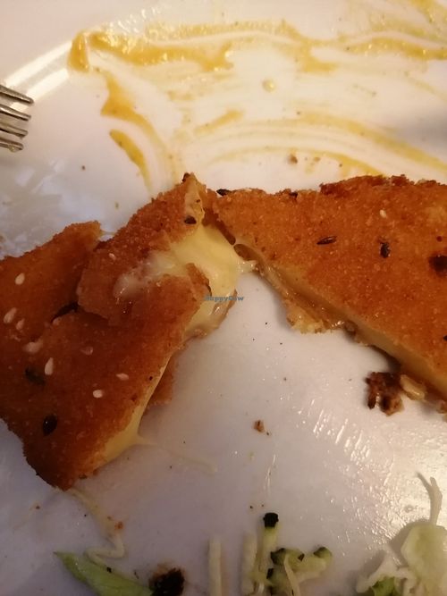 Grilled Non-Dairy Cheeze (Very Cheesy) at Napfényes Restaurant & Confectionery in Budapest