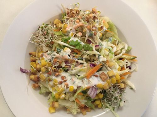 salad at Napfényes Restaurant & Confectionery in Budapest