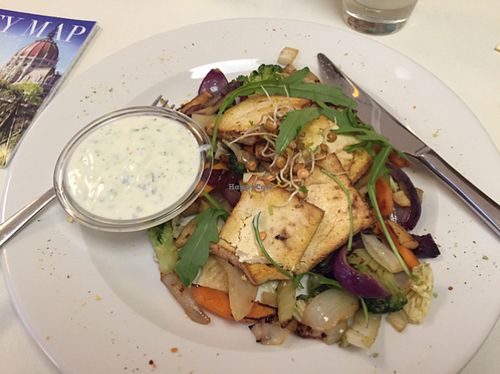 braised tofu at Napfényes Restaurant & Confectionery in Budapest