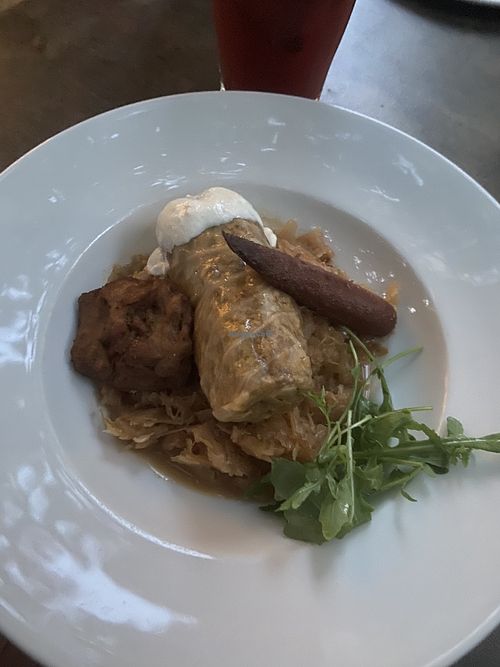 Stuffed cabbage   at Napfényes Restaurant & Confectionery in Budapest