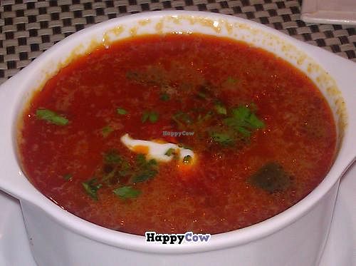 Delicious soup at Napfenyes Etterem at Napfényes Restaurant & Confectionery in Budapest