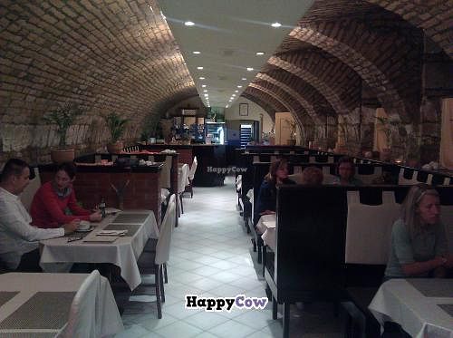 Inside Napfenyes Etterem in Budapest, Hungary. at Napfényes Restaurant & Confectionery in Budapest