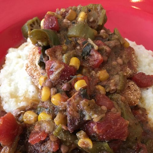 best grits I have ever eaten at Souley Vegan in Oakland