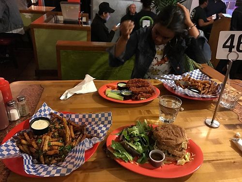 dining in at Souley Vegan in Oakland
