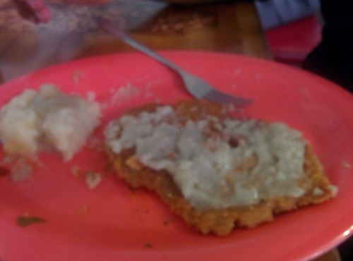 steak and gravy, mashed potatoes at Souley Vegan in Oakland