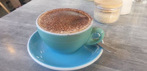 Oat milk coffee at Briki in Thornbury