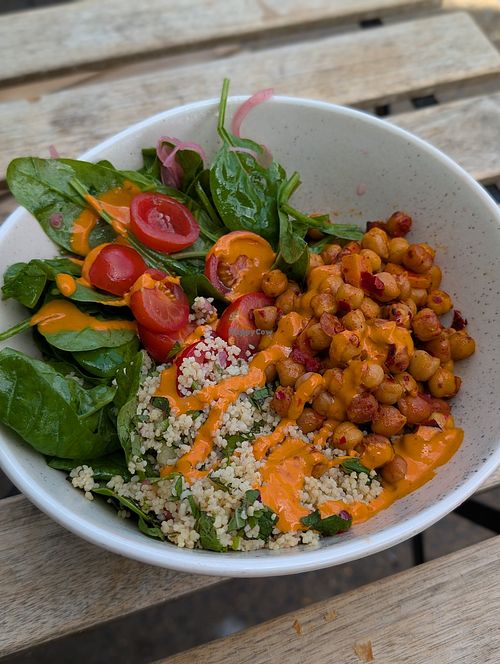 Moroccan salad bowl at Two Magpies Bakery in Aldeburgh