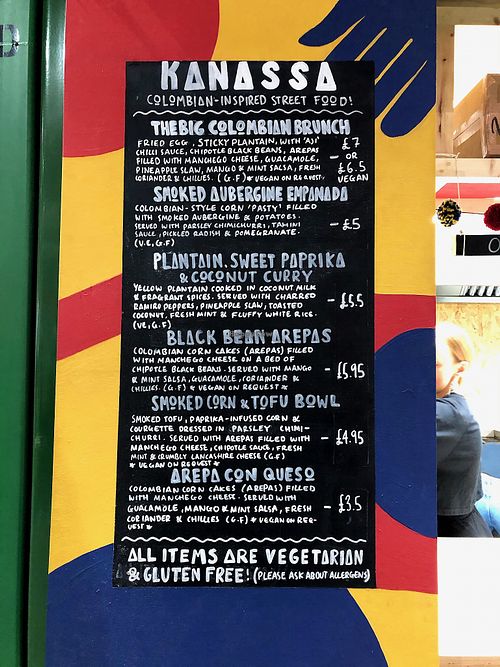 The menu at Kanassa at Kanassaa in Leeds